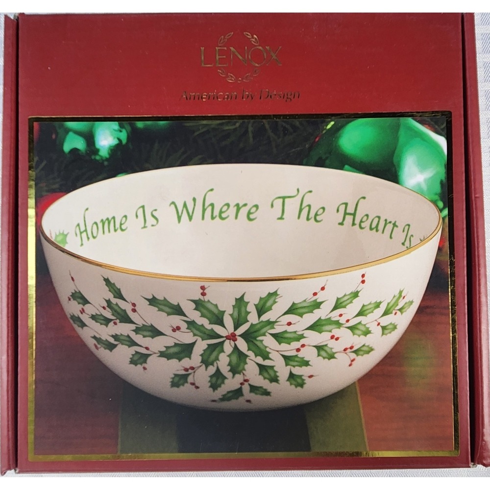 LENOX CHRISTMAS HOLIDAY PORCELAIN 9" SERVING BOWL, NEW IN BOX
